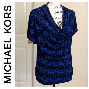 Cobalt Blue & black Michael Kors Droop Neck Tunic